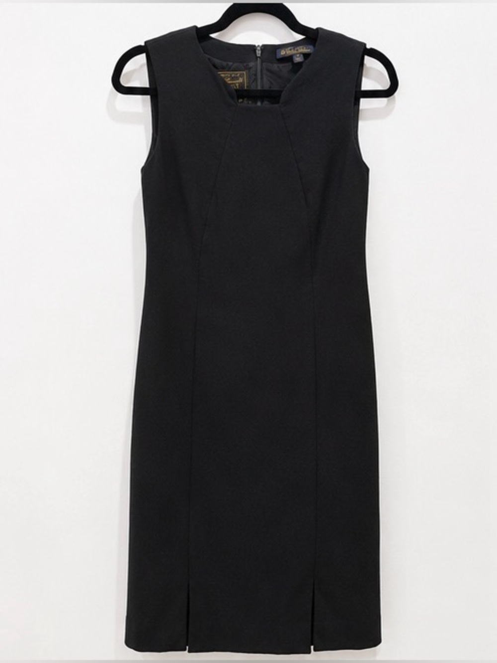 Brooks Brothers Loro Piana Wool Silk Sheath Dress Black Size 10 Quiet Luxury
